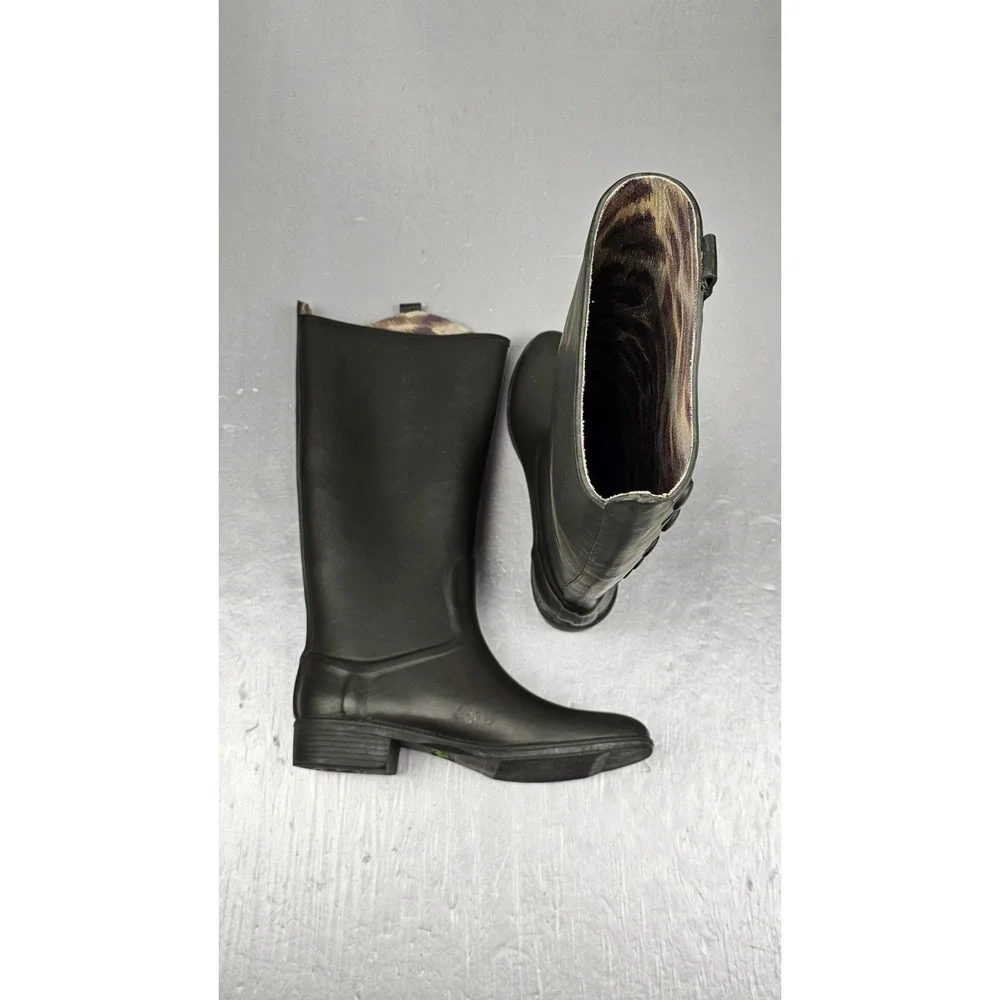 Sam Edelman‎ Ximon Rain Boots Womens 8 Green Rubber Waterproof Tall